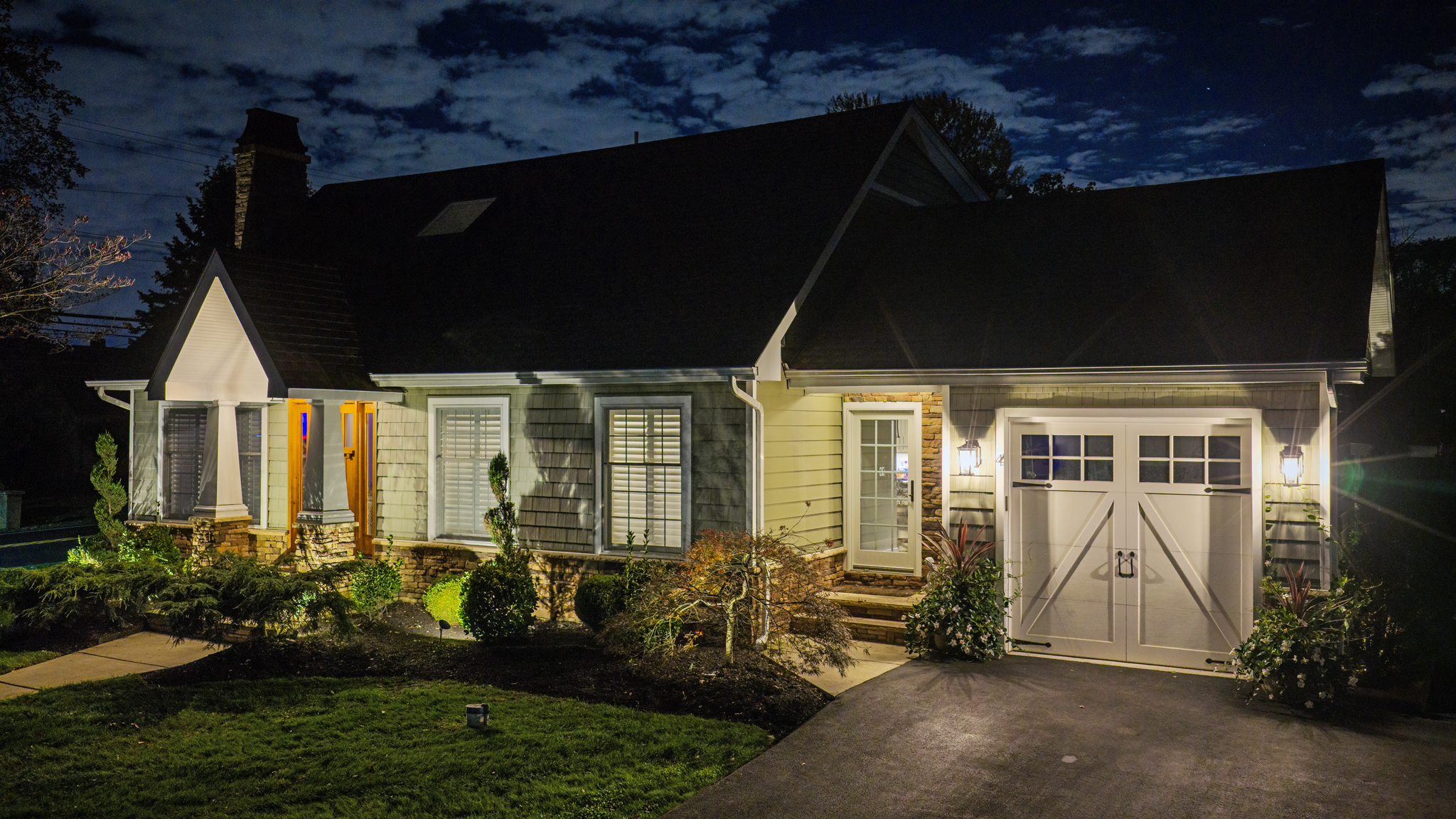 Aerial drone photography of residential property